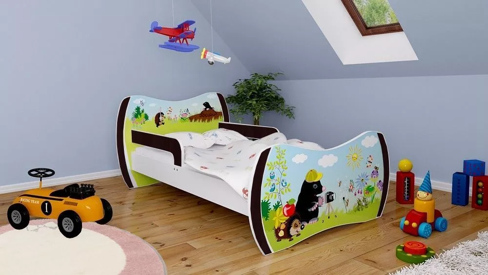 Bērnu gulta Dream L03 160x80 DM18 ar stelāžu Guļamvietas platums: 80 cm, Guļamvietas garums: 160 cm, · 104 × 164 × 71 cm
