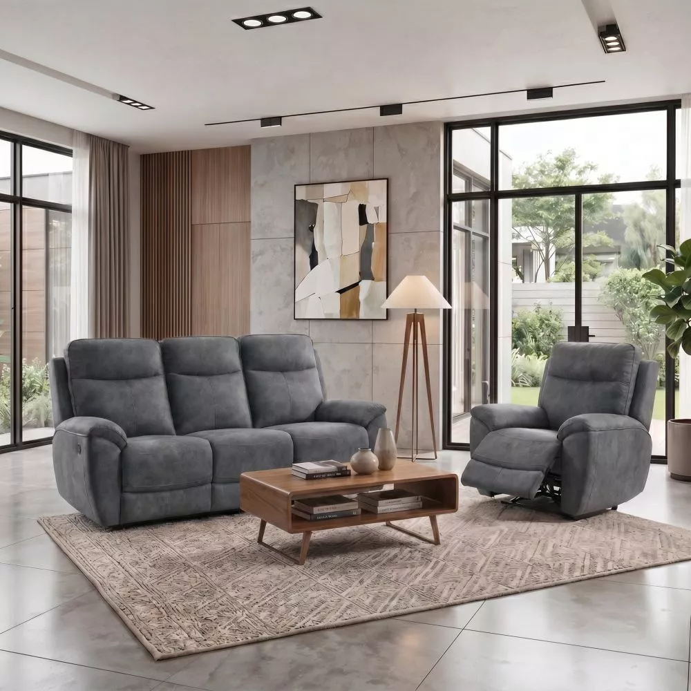Komplekts Donna 3S+1S Standard · Antracīts · 100 × 106 cm