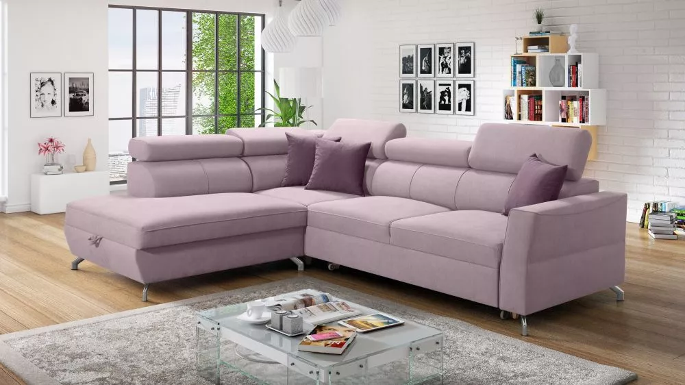 Dīvāns Veneto 3 Mix Standard · Violets · 221 × 271 × 101 cm