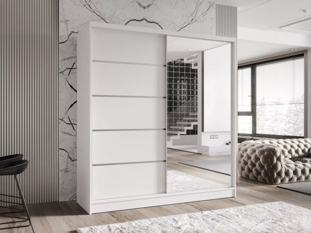 Skapis Toronto 3 · Balts · 180 × 58 × 215 cm