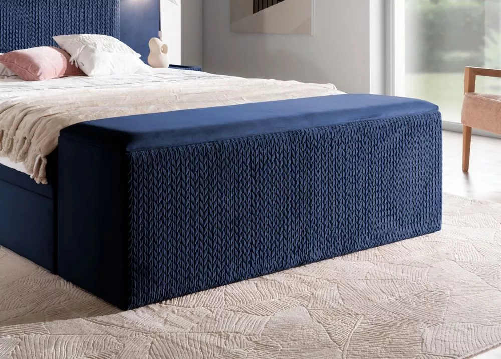 Pufs Marbella P Velvet Auduma numurs: Magic Velvet 2216/Magic Deluxe 2216, · Zils · 142 × 56 × 42 cm