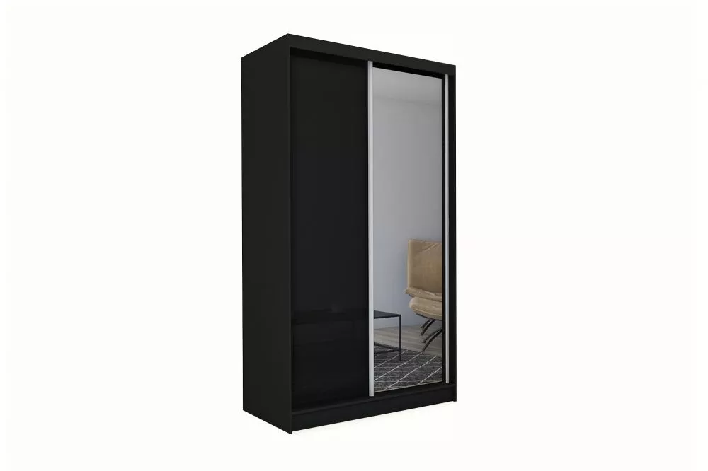 Skapis Patti ar LED · Melns · 150 × 61 × 216 cm