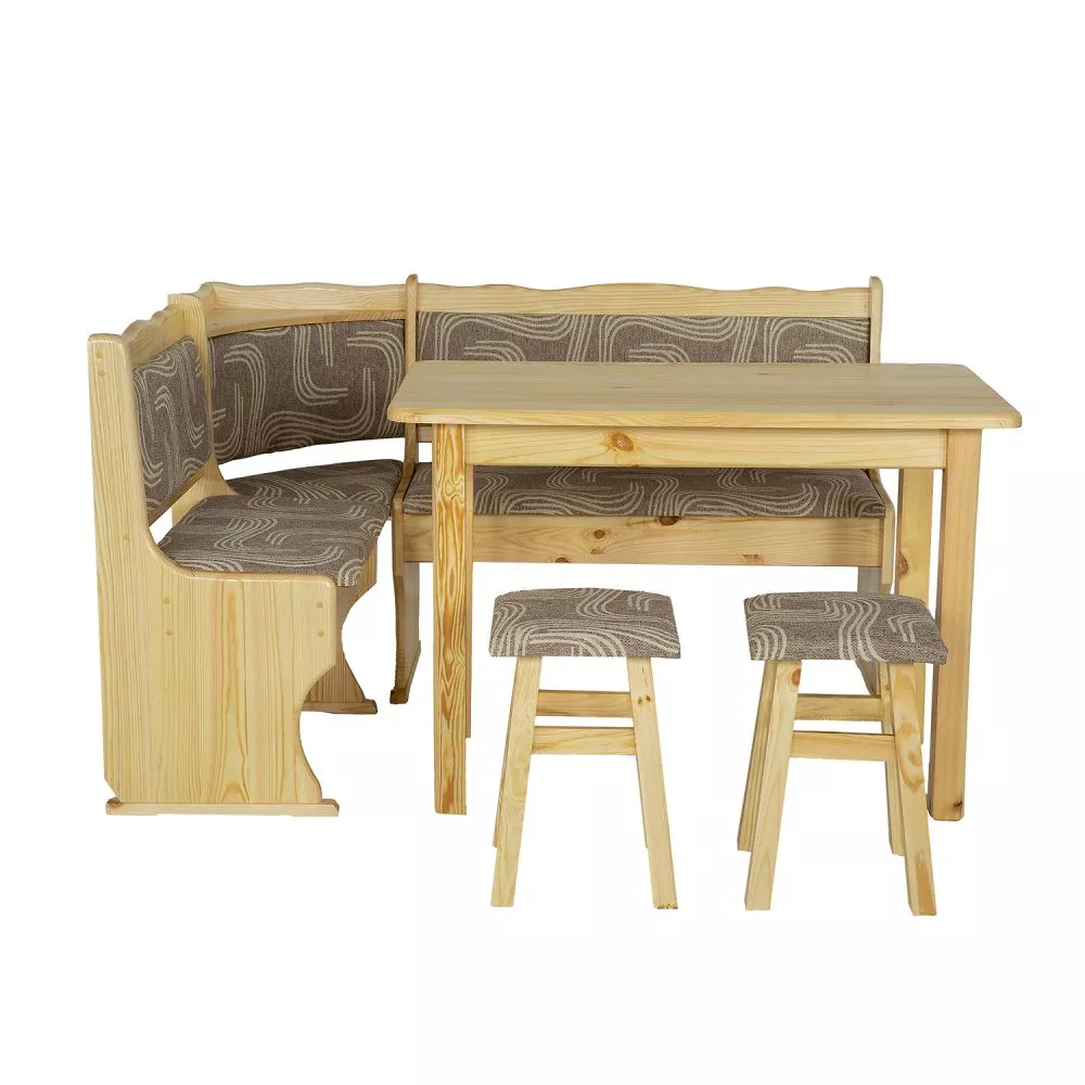 Komplekts NR111/104 Personu skaits: 5, Korpusa krāsa: priede, Elementu krāsa: brūns, · 150 cm