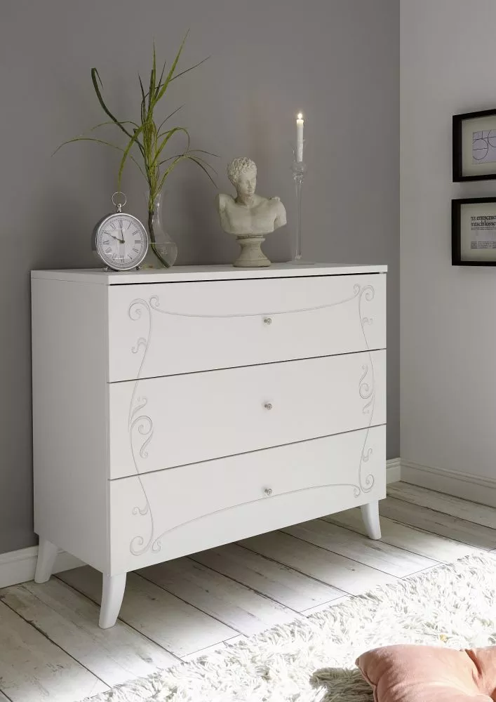 Kumode Soler K · Balts · 104 × 46 × 92 cm