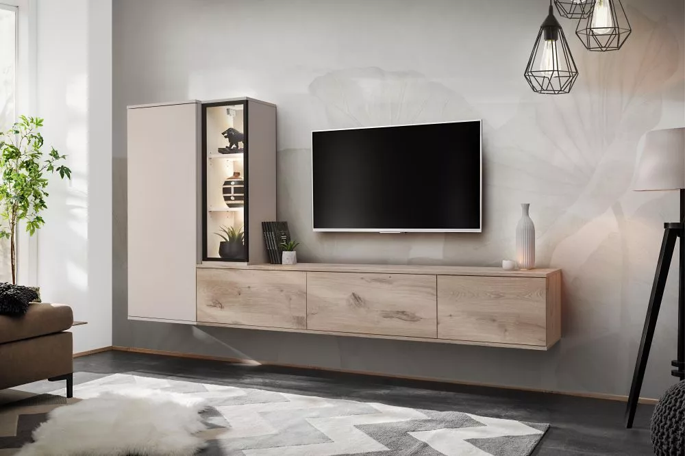 Sekcija Clare ar LED Korpusa krāsa: kašmīrs, · 240 × 35 × 125 cm