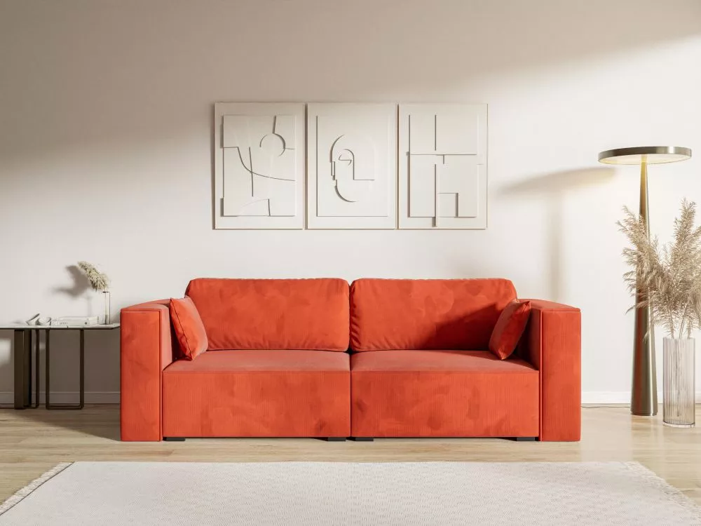 Dīvāns Vesta Sofa Standard · Oranžs · 100 × 250 × 82 cm