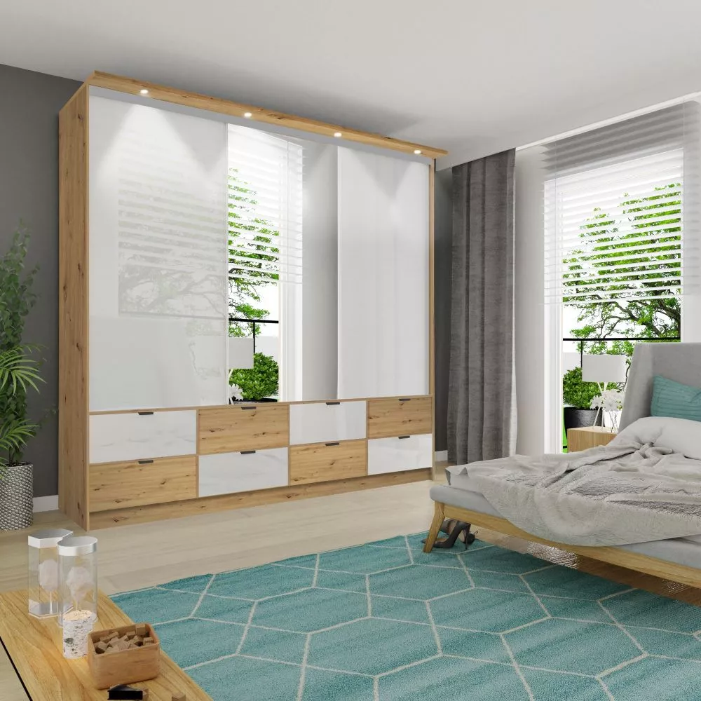Skapis Malaga ar LED · 250 × 60 × 243 cm