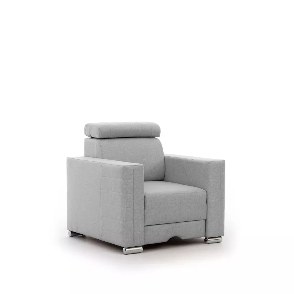 Mīksts krēsls Pesaro 1S Standard Sēdvietas dziļums: 57 cm, · Tumši pelēks · 94 × 93 × 92 cm
