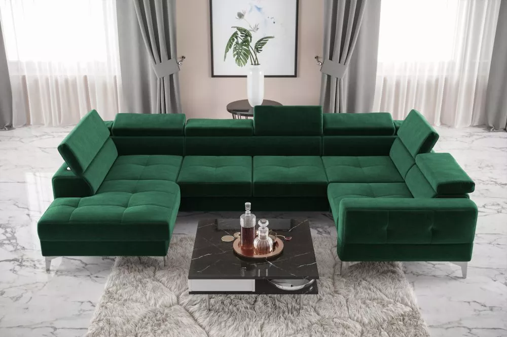 Dīvāns Toscania Max 1 standard · Zaļš · 185 × 350 × 78 cm