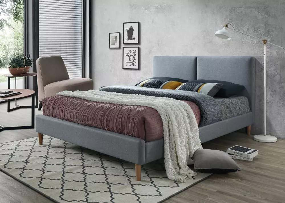 Gulta Acoma ar stelāžu Guļamvietas platums: 160 cm, Guļamvietas garums: 200 cm, stelāžas tips: koka, · Pelēks · 167 × 21
