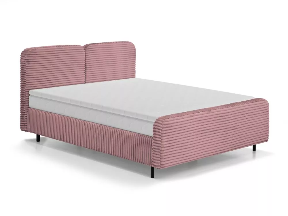 Gulta Lima standard ar matraci Guļamvietas platums: 140 cm, Guļamvietas garums: 200 cm, stelāžas tips: metāla, · Rozā · 