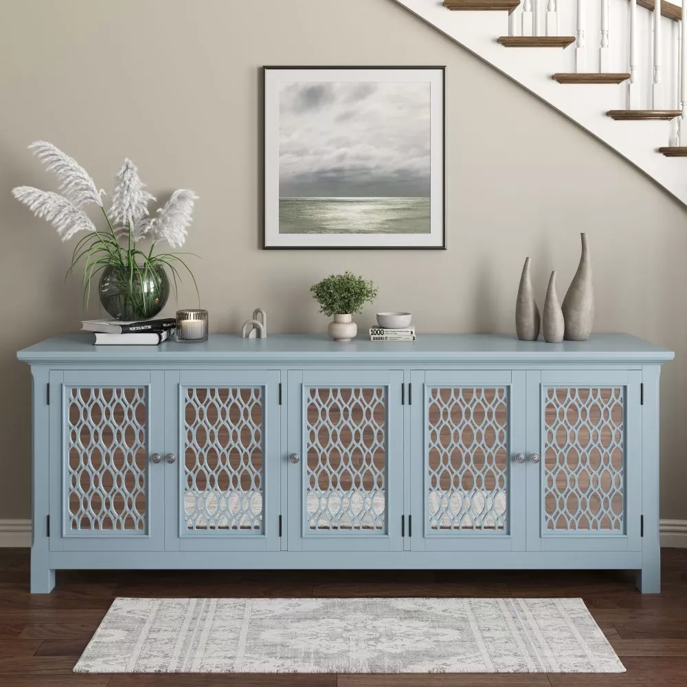 Kumode Avola AV2252-86 · Gaiši zils · 218.5 × 48.5 × 81.5 cm