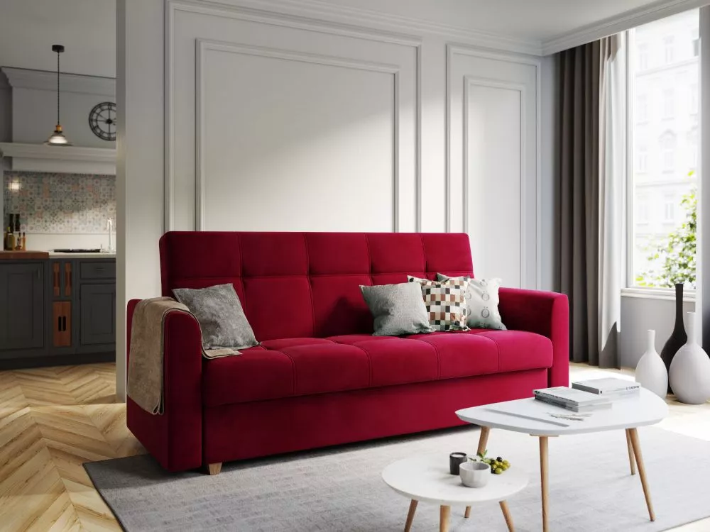 Dīvāns Lento Sofa Standard · Sarkans · 85 × 215 × 88 cm