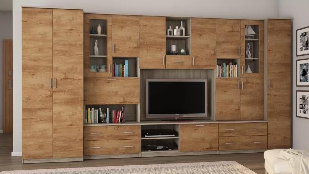 Sekcija Cyklon Korpusa krāsa: gaiša sonoma, · 400 × 49 × 210 cm