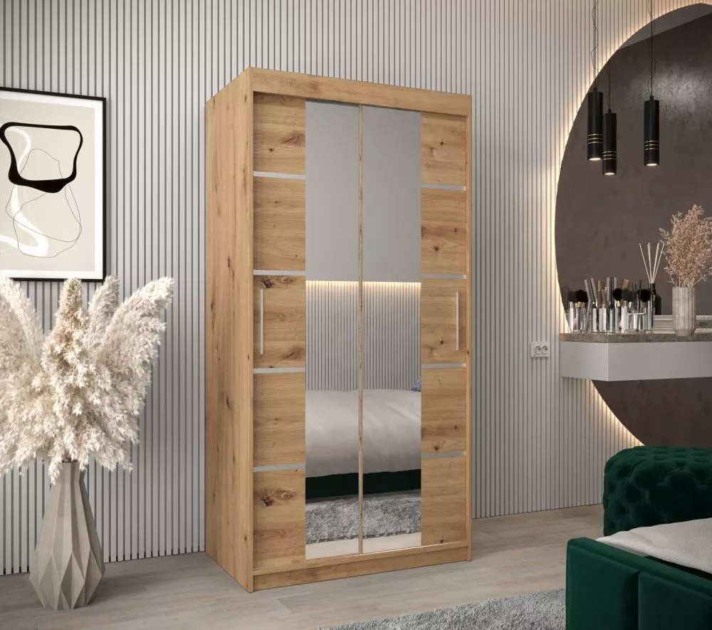 Skapis Verona 4 · Ozols artisan · 100 × 62 × 200 cm