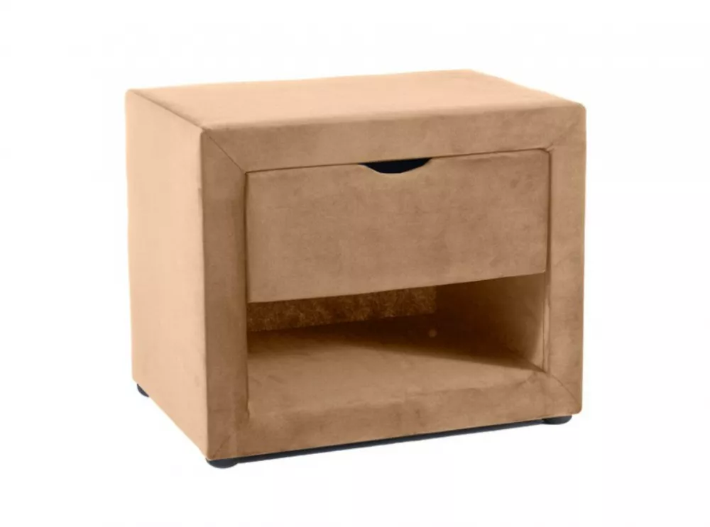 Naktsgaldiņš ET-001 Velvet · Bēšs · 50 × 35 × 42 cm