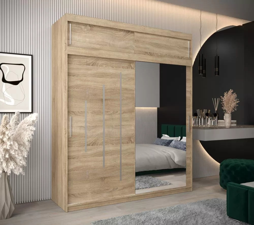Skapis York 2 Premium · Sonoma · 200 × 62 × 240 cm