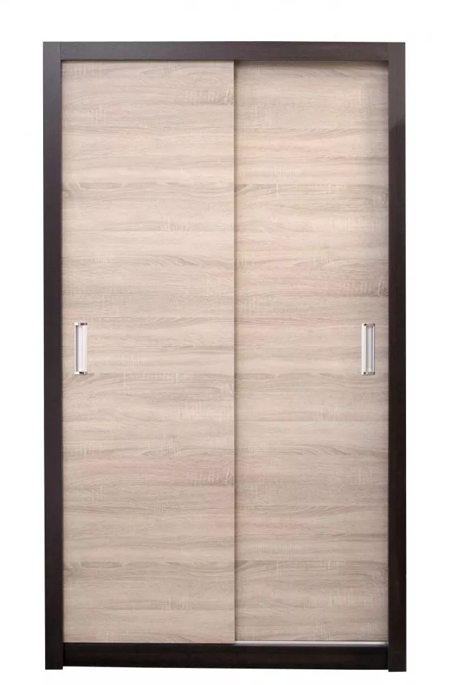 Grāmatu skapis SZAFA 2100 A Korpusa krāsa: ozols sonoma, Elementu krāsa: šokolādes sonoma, · 150 × 60 × 210 cm
