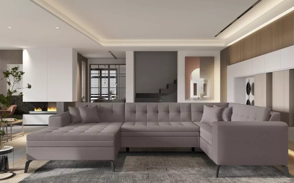 Dīvāns Montez Premium standard · Brūns · 180 × 340 × 93 cm
