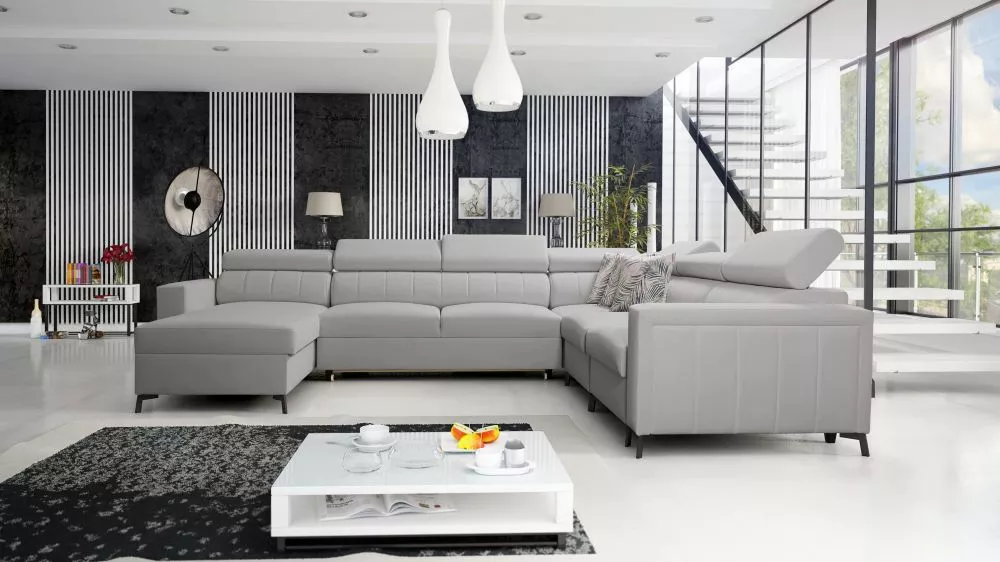 Dīvāns Baltico 7 Premium Standard · Pelēks · 274 × 351 × 83 cm