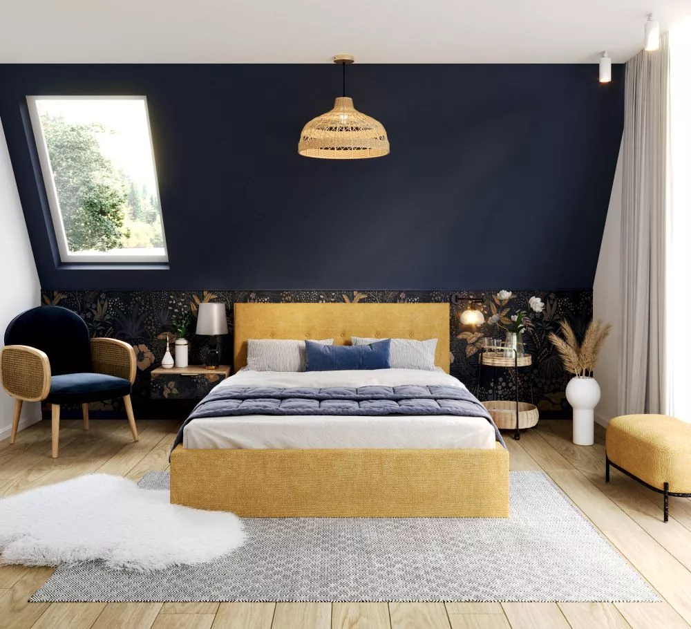 Gulta Tulsa Premium Standard ar stelāžu Guļamvietas platums: 140 cm, Guļamvietas garums: 200 cm, stelāžas tips: metāla, 