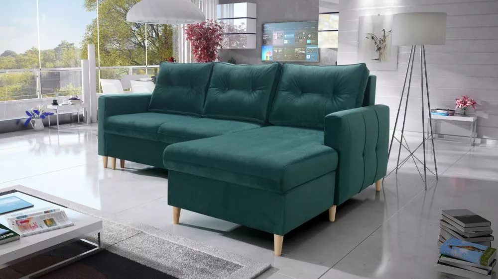 Dīvāns Cloud Comfort standard · Zaļš · 154 × 232 × 95 cm