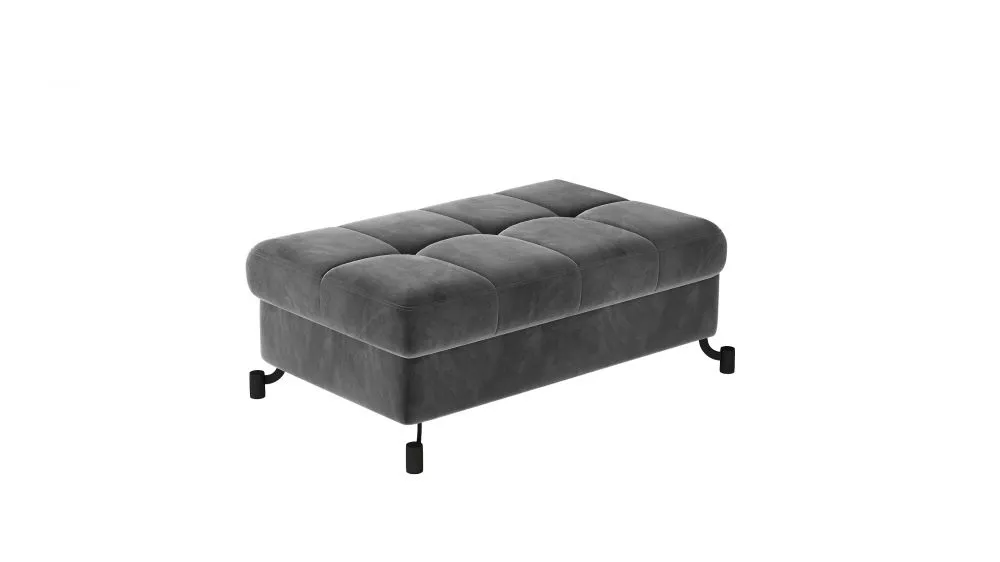 Pufs Lorelle P Standard Auduma numurs: Paros 06, · Tumši pelēks · 100 × 45 × 70 cm