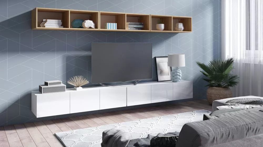 Sekcija Calabrini 33 Korpusa krāsa: balts, · 300 × 43 cm