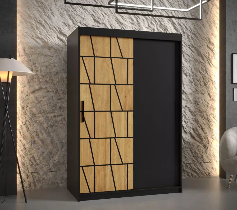 Skapis Lima Black · 120 × 62 × 200 cm