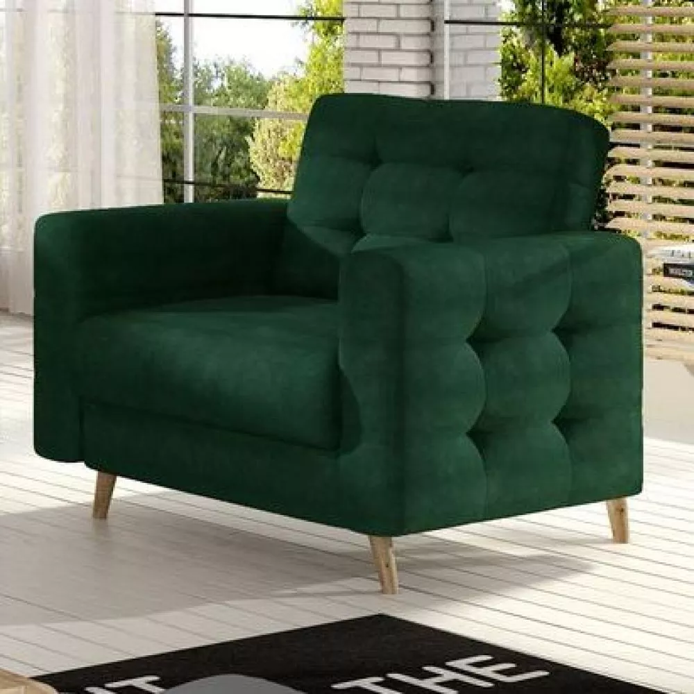 Mīksts krēsls Asgard 1S standard · Tumši zaļš · 107 × 92 × 86 cm