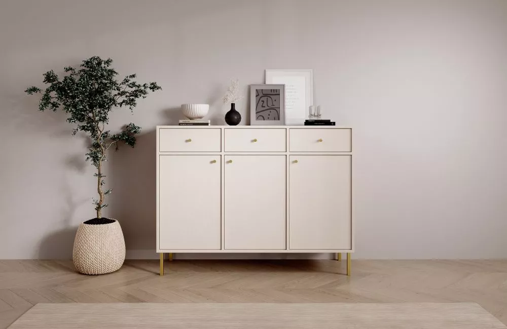 Kumode Tili K3D3S · Bēšs · 124.5 × 40.8 × 95 cm
