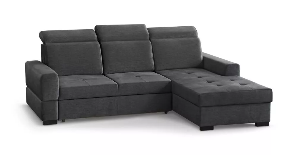 Dīvāns Axel Mini Standard · Tumši pelēks · 180 × 235 × 91 cm