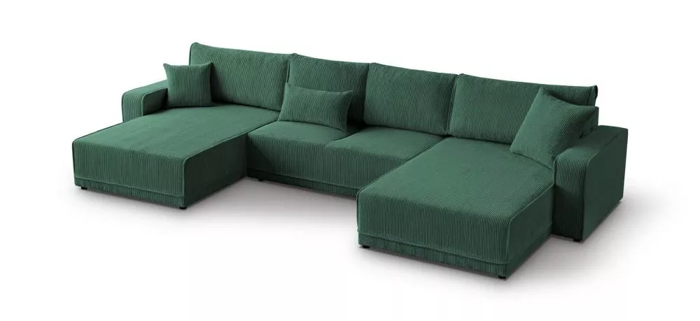 Dīvāns Primo U Comfort standard · Zaļš · 185 × 390 × 86 cm