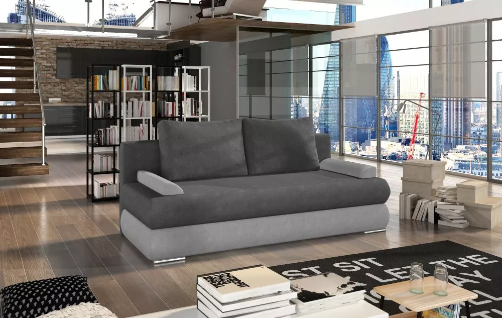 Dīvāns Milo Lux standard · Tumši pelēks + pelēks · 95 × 213 × 90 cm