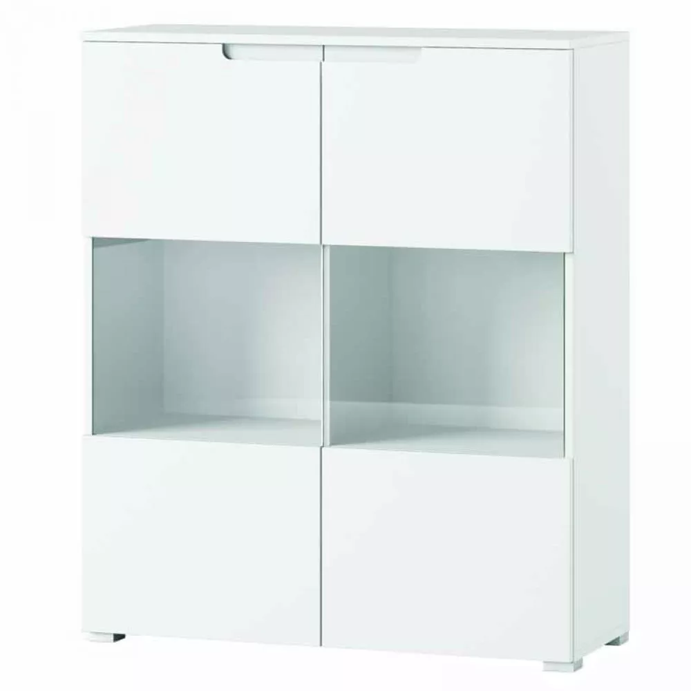 Kumode Selene 27 ar LED · Balts · 100 × 39 × 119 cm
