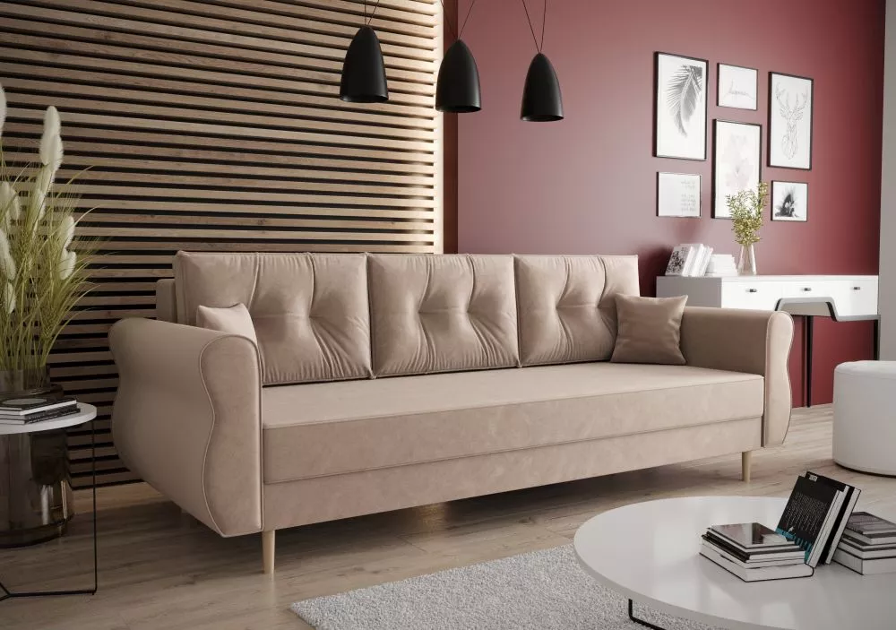 Dīvāns Apollo Sofa standard · Gaiši brūns · 75 × 225 × 90 cm