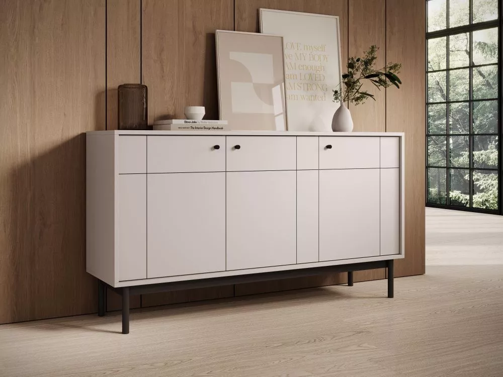 Kumode Japandi K154 · Bēšs · 153.5 × 39 × 83.5 cm
