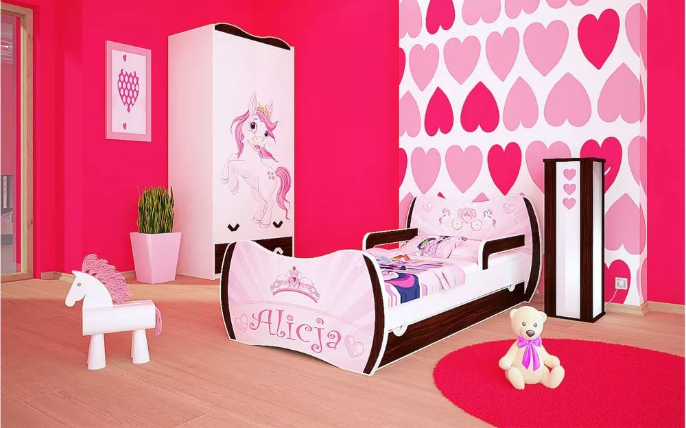 Bērnu gulta Dream L02 140x70 DM24 ar stelāžu Guļamvietas platums: 70 cm, Guļamvietas garums: 140 cm, · 94 × 144 × 71 cm