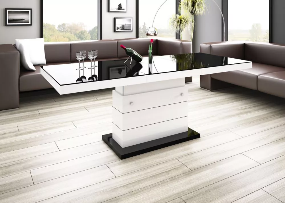 Žurnālgalds Matera Lux Gloss Korpusa krāsa: melns, · 120 × 70 × 50 cm