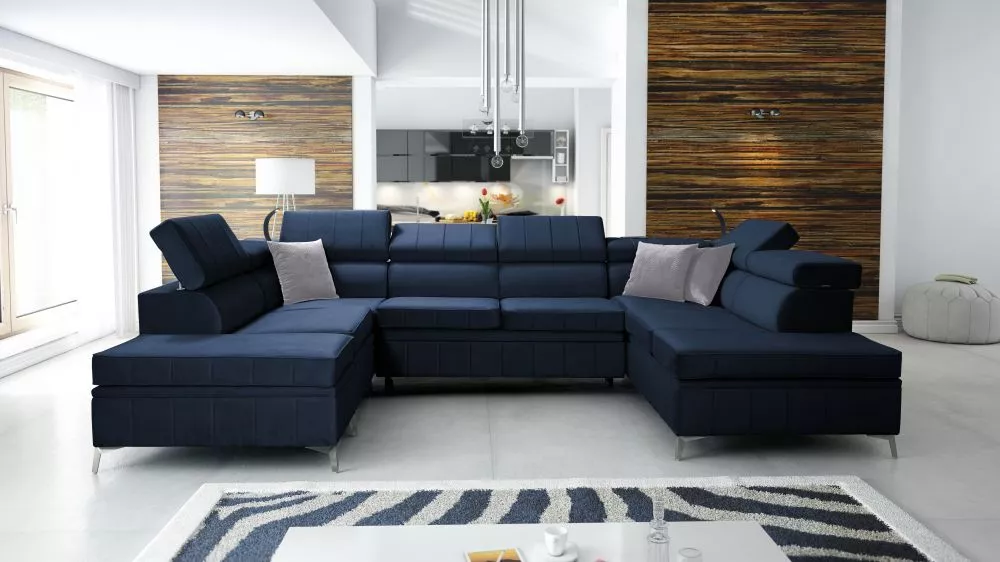 Dīvāns Bartez 8 Standard · Zila · 227 × 336 × 80 cm
