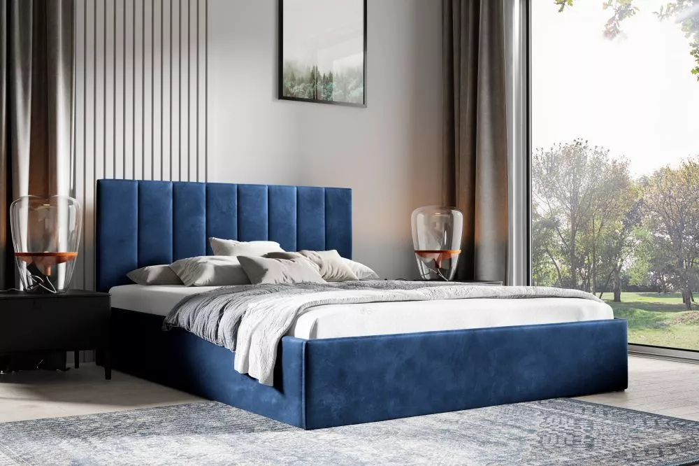 Gulta Lucy 2 ar stelāžu Guļamvietas platums: 140 cm, Guļamvietas garums: 200 cm, · Zila · 148 × 210 × 92 cm