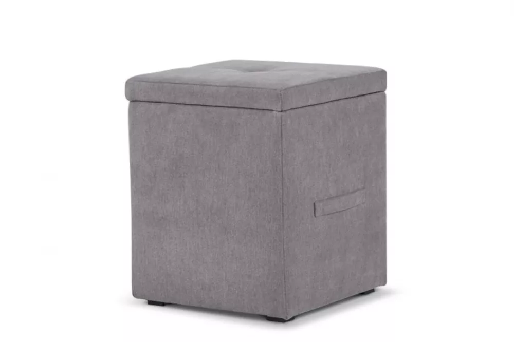 Pufs Gridi Standard Auduma numurs: Rico 12, · Pelēks · 41 × 50 × 41 cm