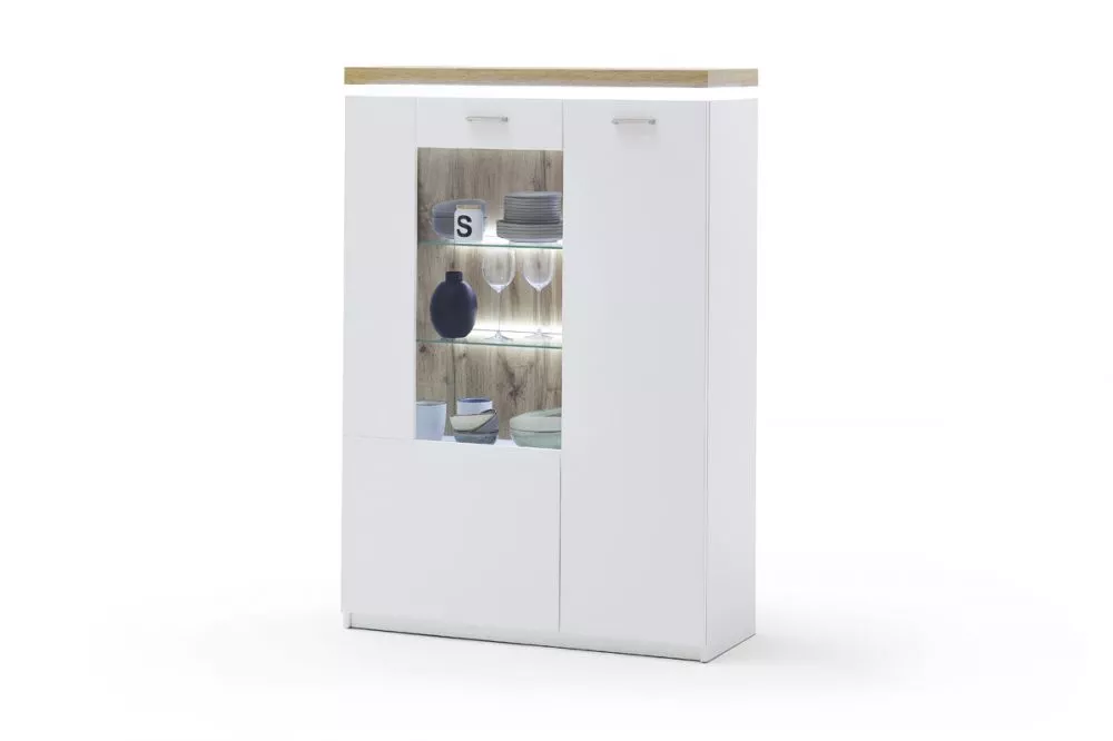 Sekcija Cali K2D ar LED Korpusa krāsa: balts, · 98 × 38 × 143 cm