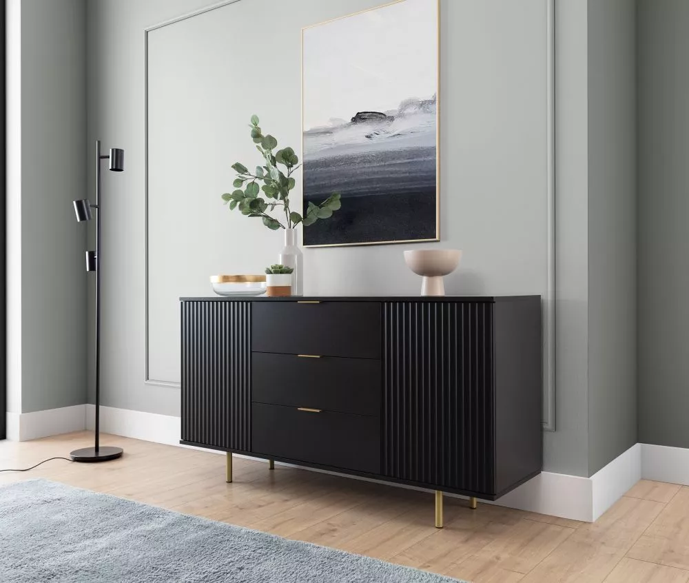 Kumode Nubia NB-02 · Melns · 150 × 41 × 80 cm