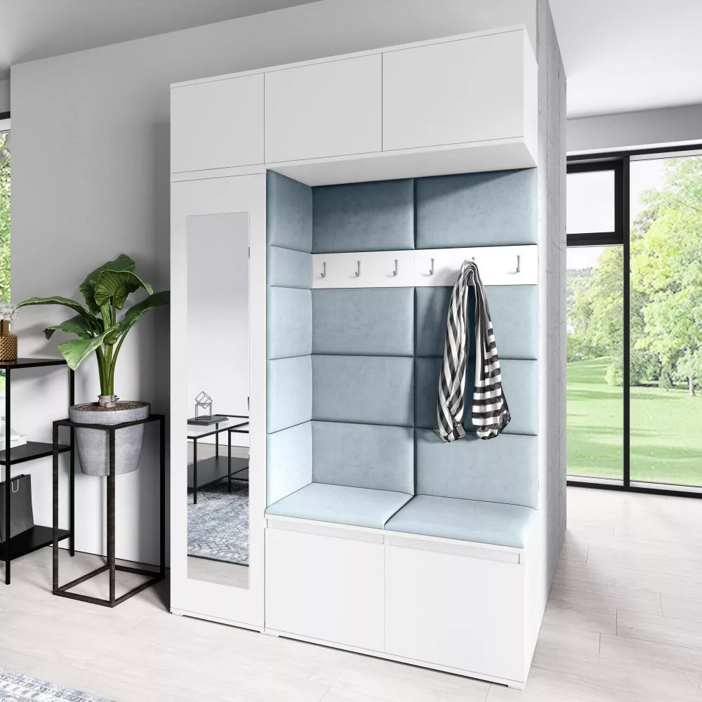 Apavu plaukts Emi 21 Trinity Korpusa krāsa: balts, · 145 × 225 × 40 cm
