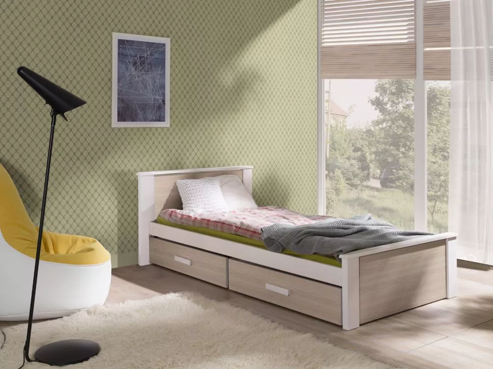 Bērnu gulta Aldo 80x180 ar stelāžu Guļamvietas platums: 80 cm, Guļamvietas garums: 180 cm, · 99 × 210 × 72 cm
