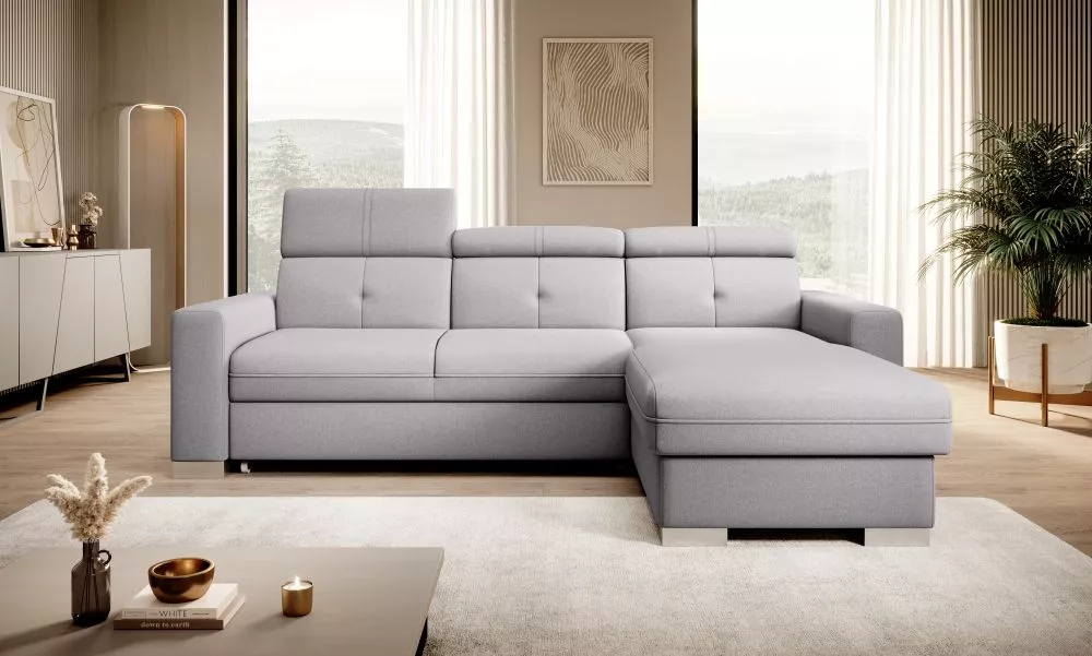 Dīvāns Fresia Comfort Standard · Gaiši pelēks · 176 × 247 × 104 cm