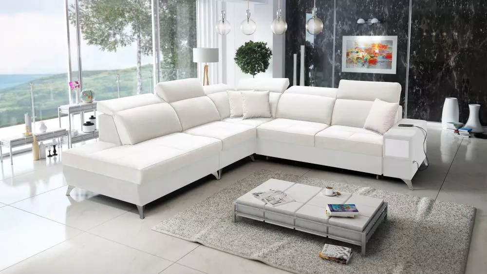 Dīvāns Deus 9 Premium Standard · Krēma + balts · 286 × 300 × 83 cm