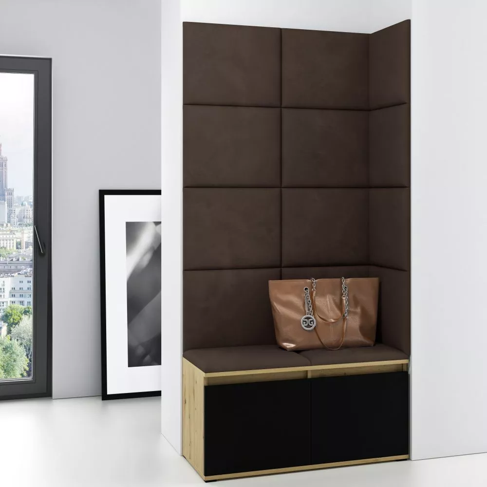 Apavu plaukts Emi 2 Trinity Korpusa krāsa: ozols artisan + melns, · 100 × 170 × 40 cm