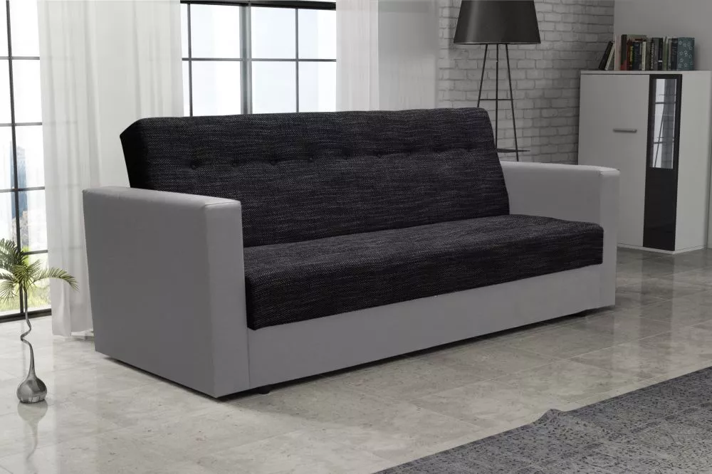 Dīvāns Wind Standard · Melns + pelēks · 85 × 216 × 85 cm